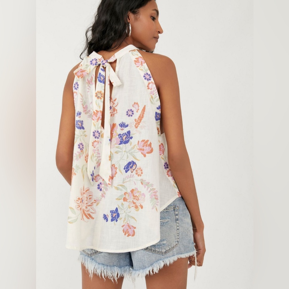 EUC Free People Emily Printed Top, XS - Picture 10 of 13